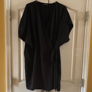 Missguided Plus Black Wrap Dress